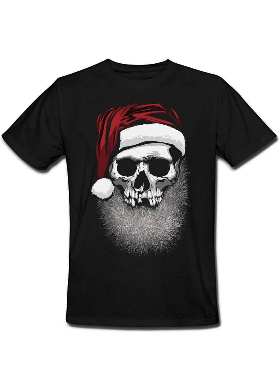Черная футболка новогодняя uerto christmas (чёрная) m Fat Cat
