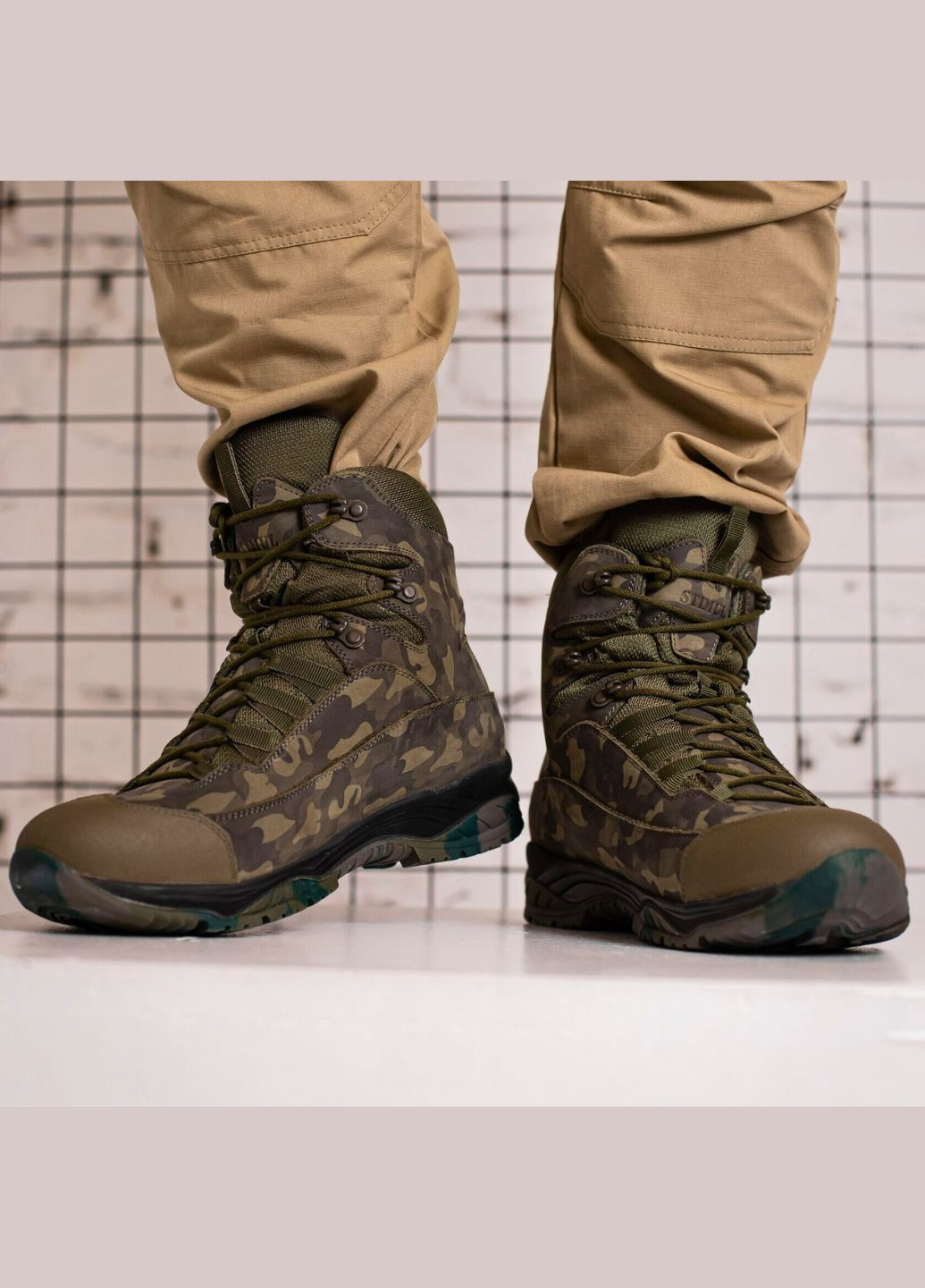 Берцы Демисезонные Мужские Тактические. 36-46р Олива+Пиксель. Усиленная пятка и носок! STDM-1020 No Brand (301138685)