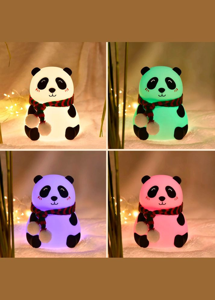 Нічник силіконовий світлодіодний сенсорний Панда LJC-142-В (закриті очі) Losso (327041552)