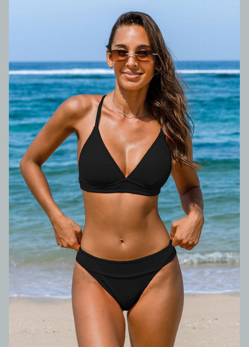 Чорний літній купальник CUPSHE