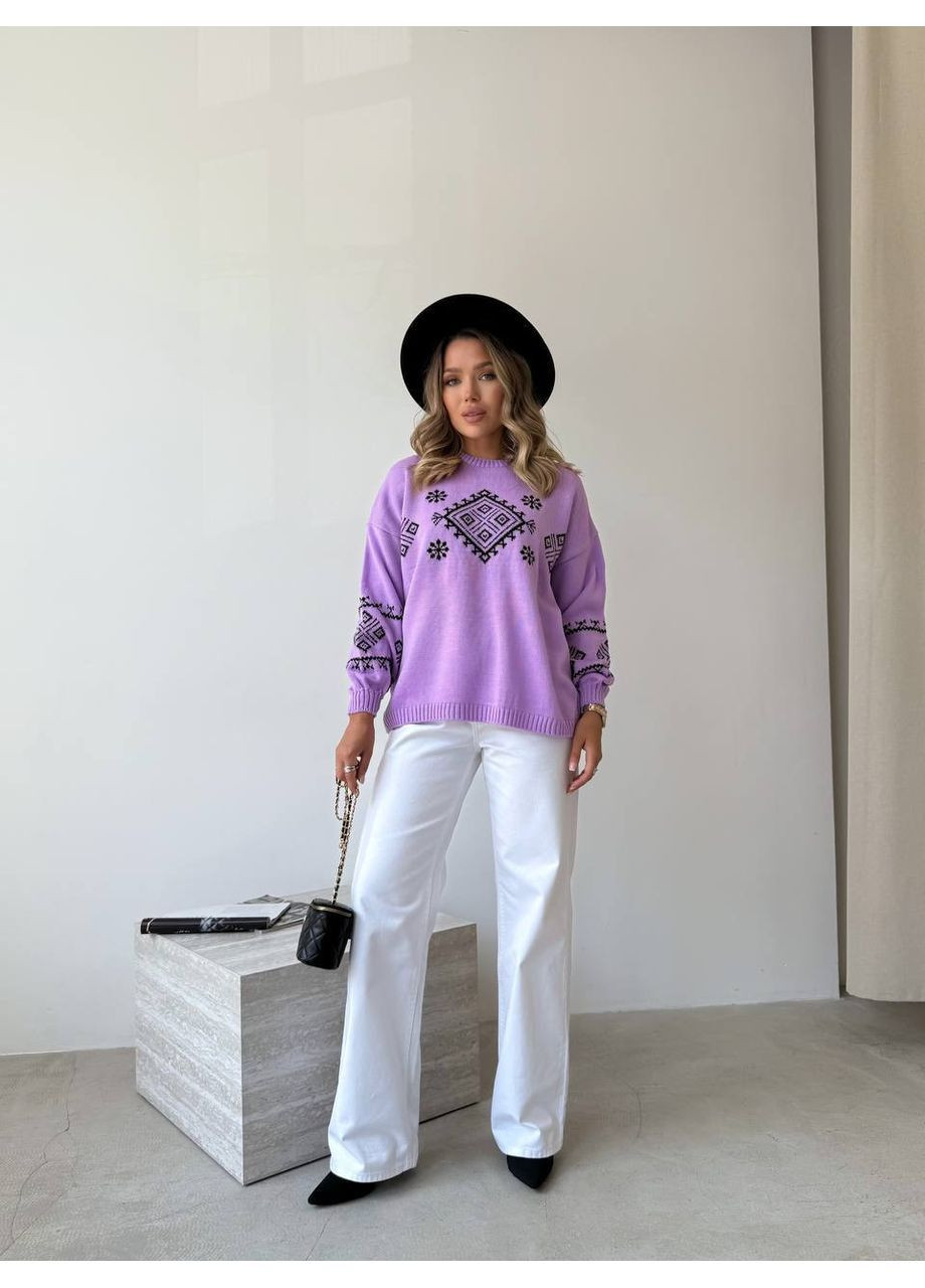 Бузковий демісезонний жіночий светр джемпер No Brand