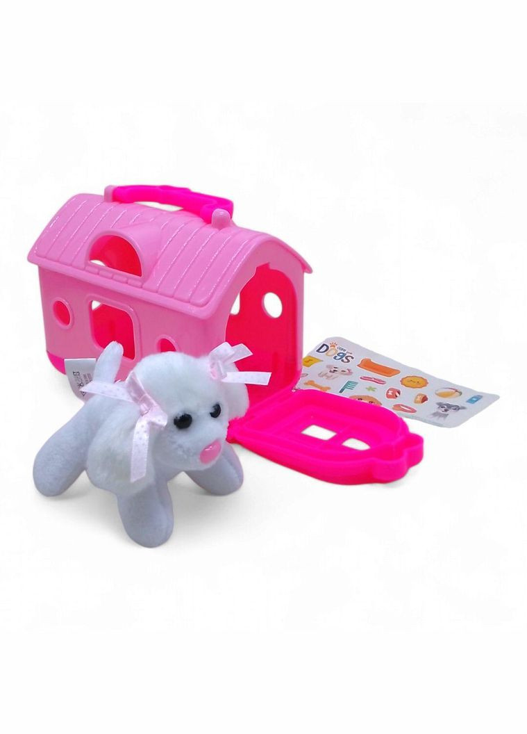 Мягкая игрушка "Собачка с переноской" (розовая) (DR5120) MIC (362432712)