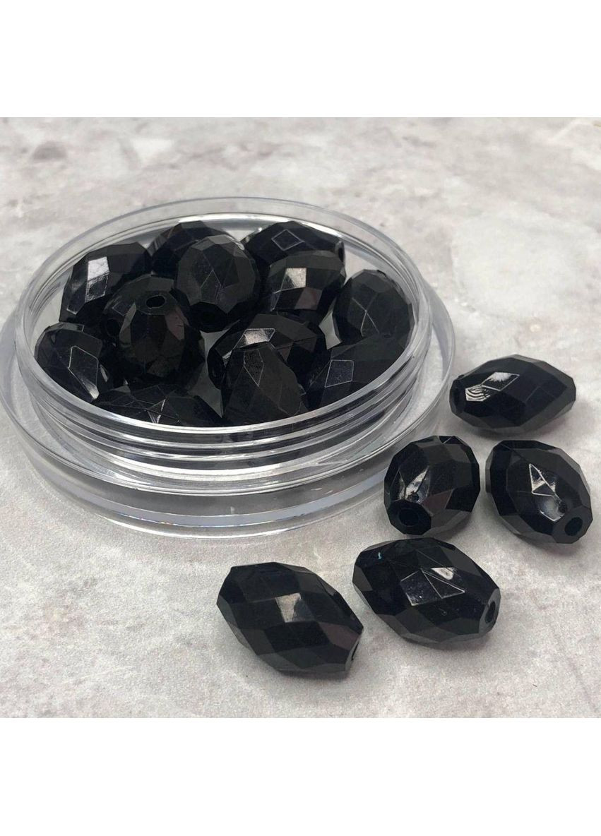 Ø17х11 мм Ожерелье биконус пластик #017, - черный Plus-plus (352751701)