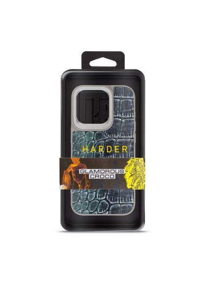 Чохол до мобільного телефона (ARM76761) Harder Glamorous Croco Apple iPhone 15 Pro Grey Green (357491251)