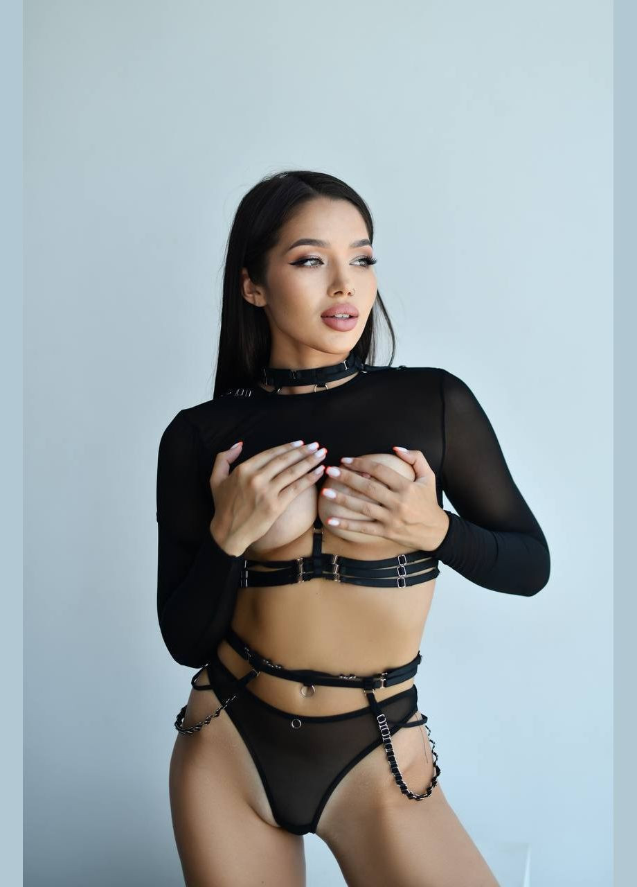 Чорний демісезонний жіноча нижня чорна No Brand білизна