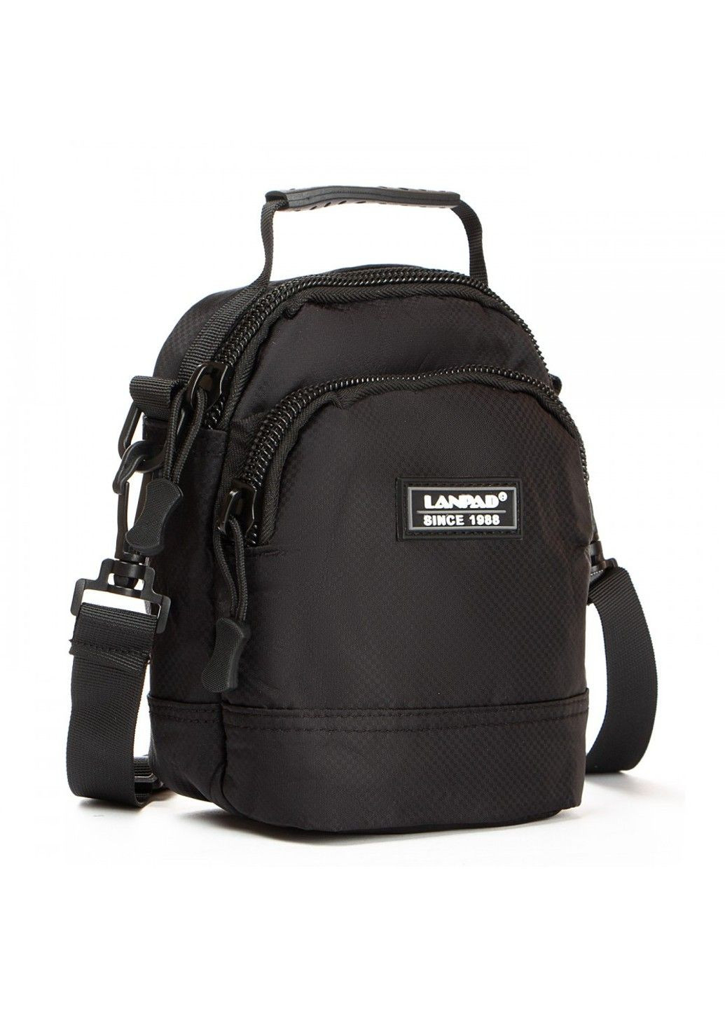 Мужская тканевая сумка через плечо 61028 black Lanpad (284667909)