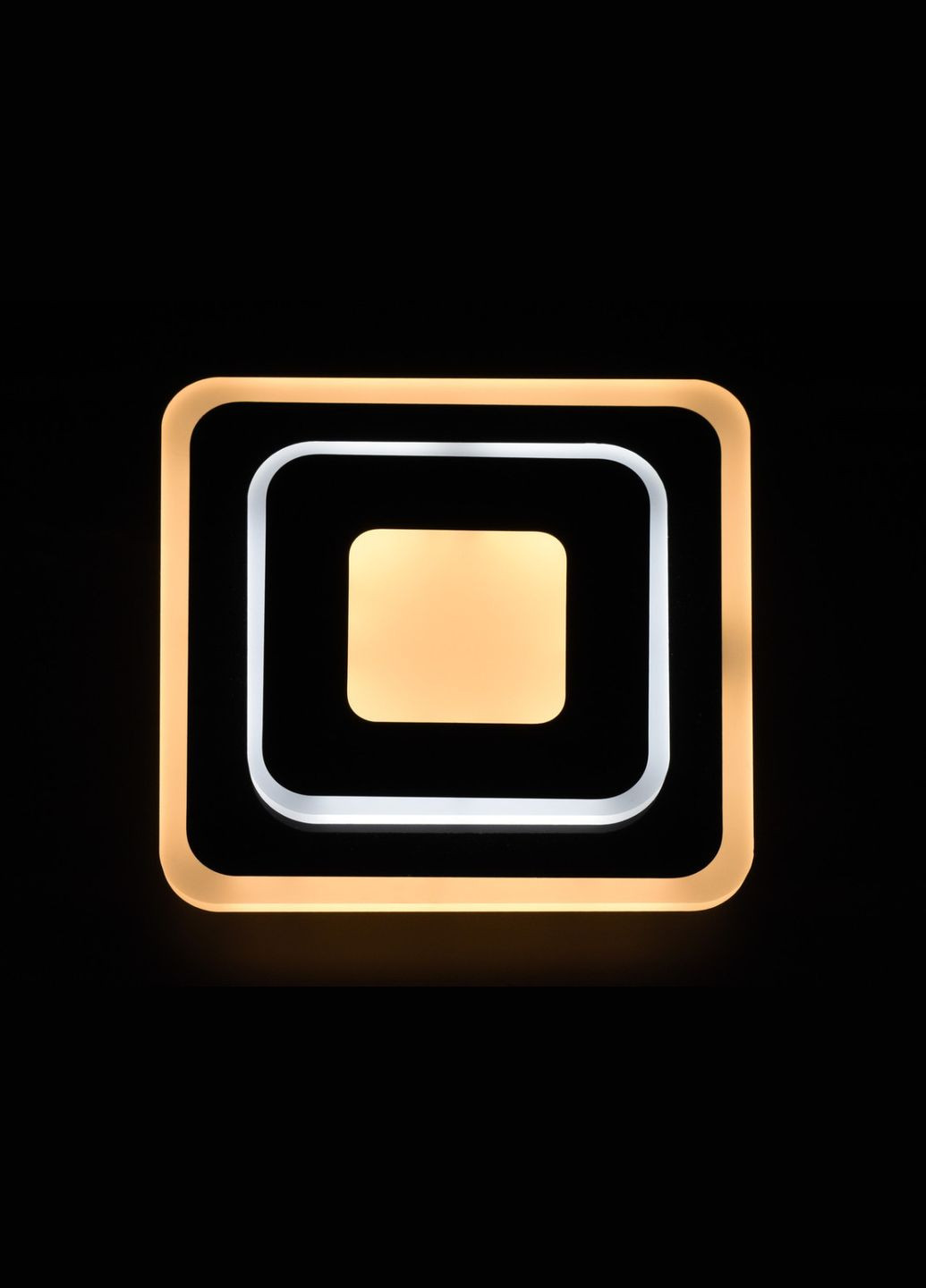 Сучасний квадратний світильник стельовий LED для кімнати кухні ванної 26133 Чорний 4х20х20 см. Sunnysky (364492862)