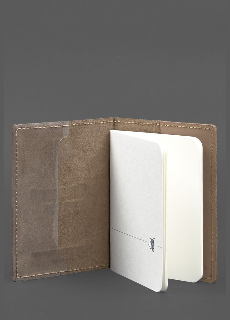 Шкіряна обкладинка для військового квитка 7.0 світло-бежева Crazy Horse (A-028674) BlankNote (328961563)