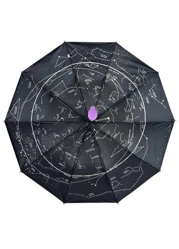 Зонт женский полуавтомат M19302 Звездное небо 10 спиц Сиреневый Bellissimo (290889008)