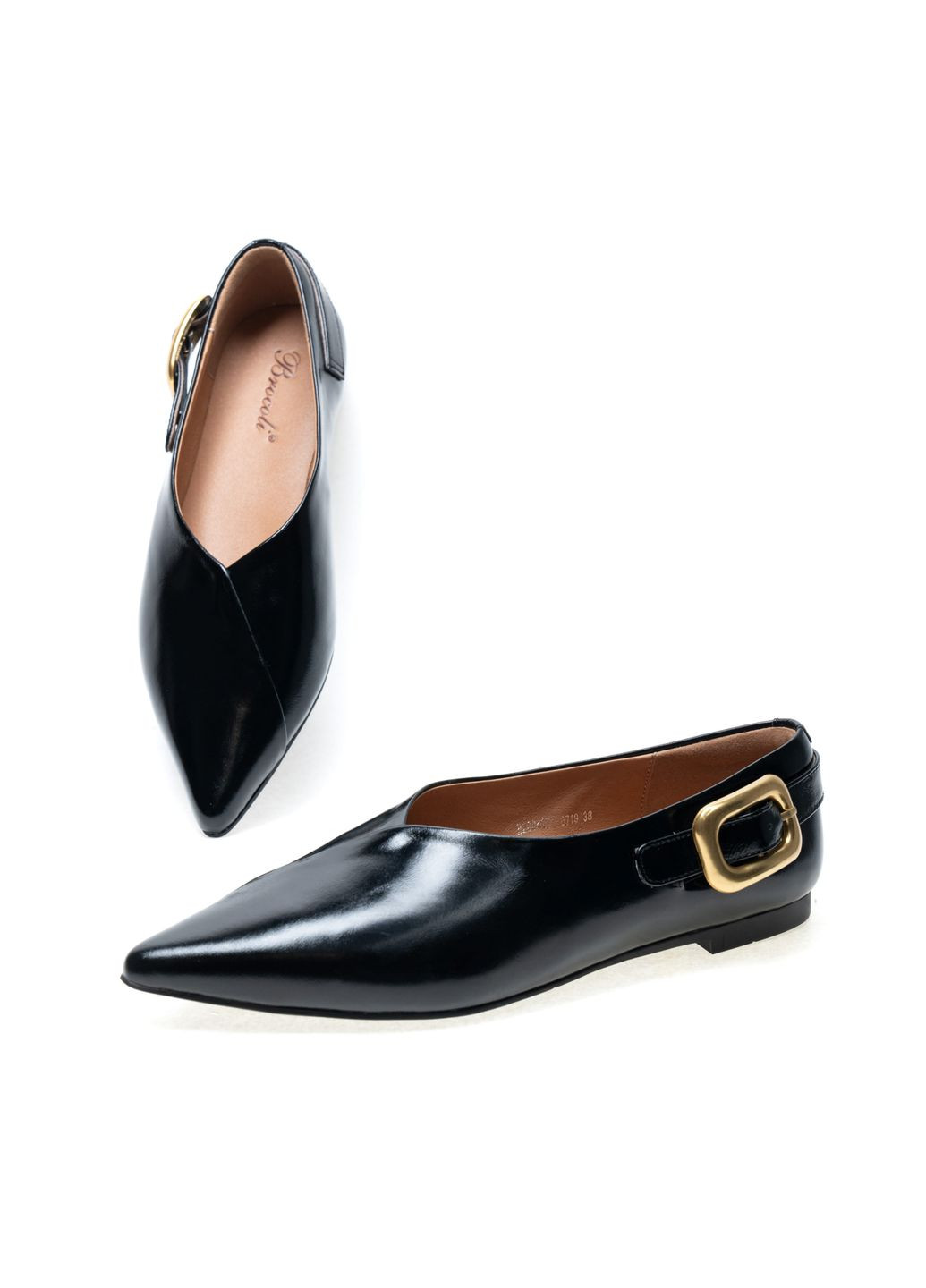 Brocoli Туфли 01560 Черные черный з натуральная кожа, — (353849926)