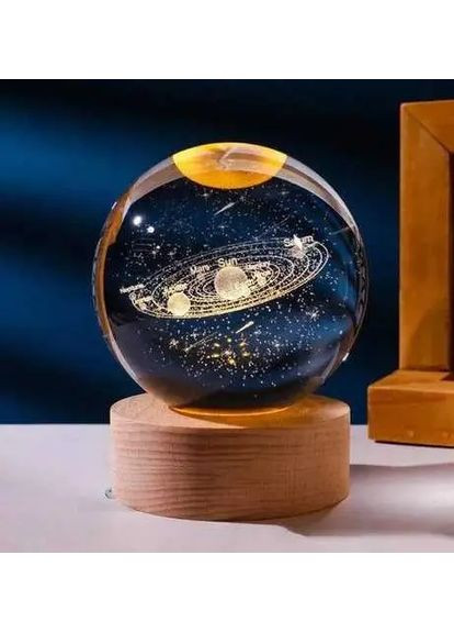 Світлодіодна кришталева куля, декоративна універсальна 3D нічниця, кришталева куля Erston (363833238)