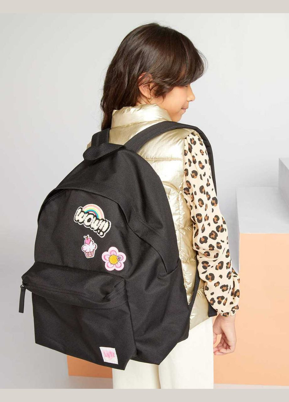 Рюкзак,чорний з принтом, Kiabi (314819092)