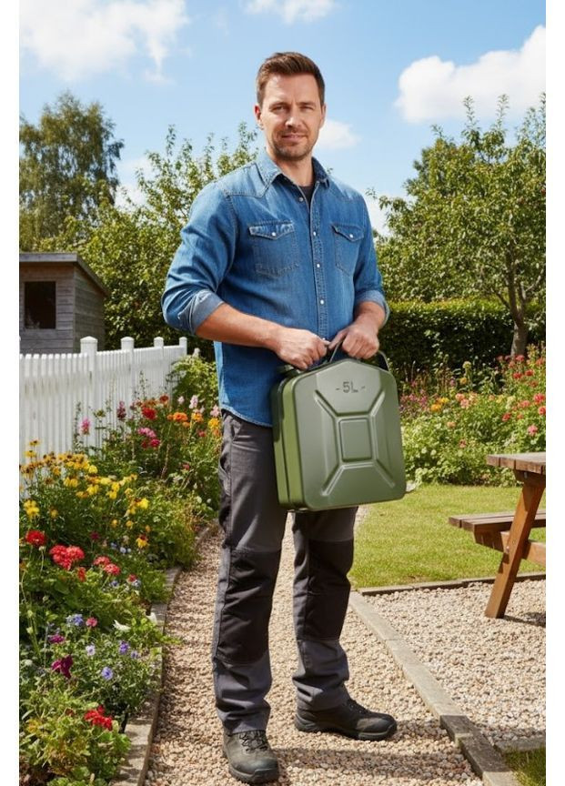 Вертикальная стальная канистра для хранения топлива 5 л (2104618809) Lavita (370605110)