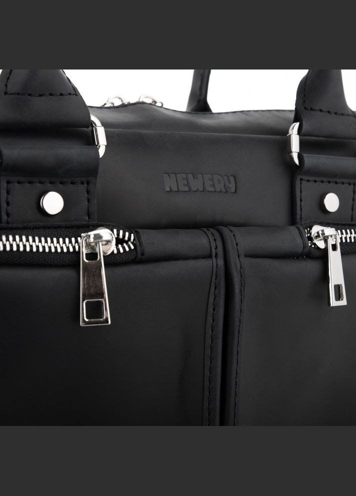 Чорна шкіряна сумка для документів чоловіча N6516KA Newery (303830684)