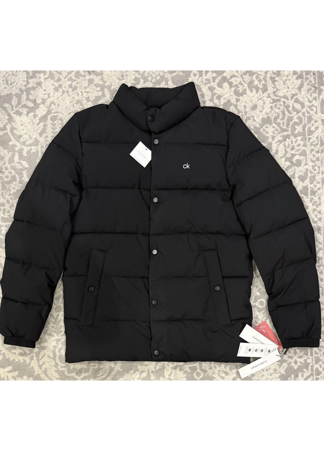 Черный демисезонный Пуховик Calvin Klein