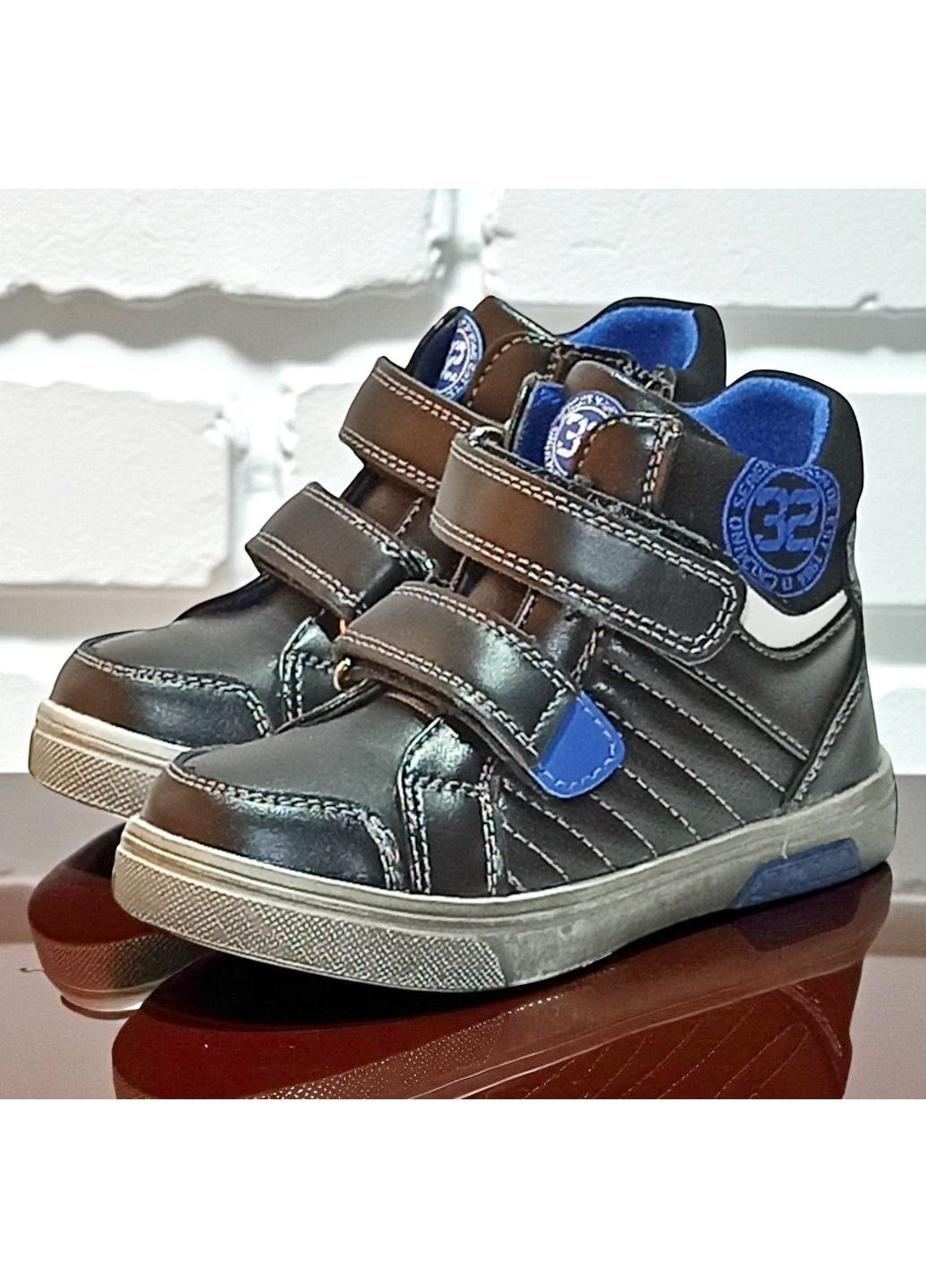 Утеплені демісезонні черевики на липучках осінні хайтопи для хлопчика на флісі Tom.M (362378426)