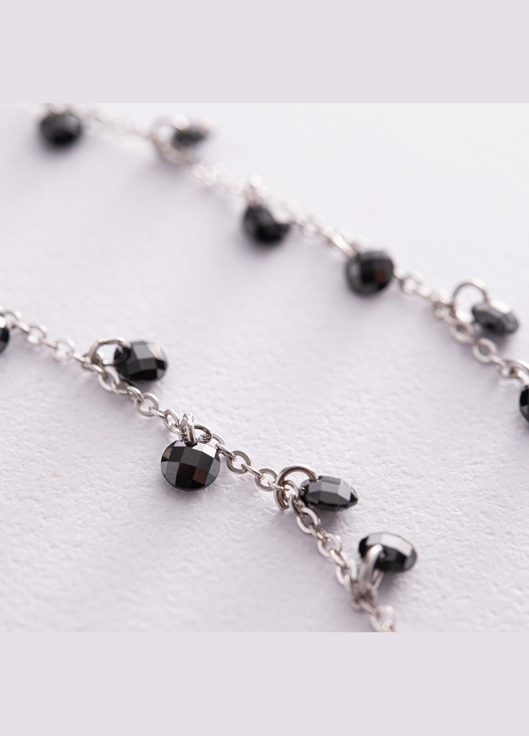 Серебряные серьги с черными фианитами 123285 Oniks (264025367)