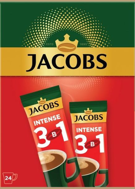 Кава 3в1 Jacob's Intense 12,5 г*24 стіки Jacobs (331175086)