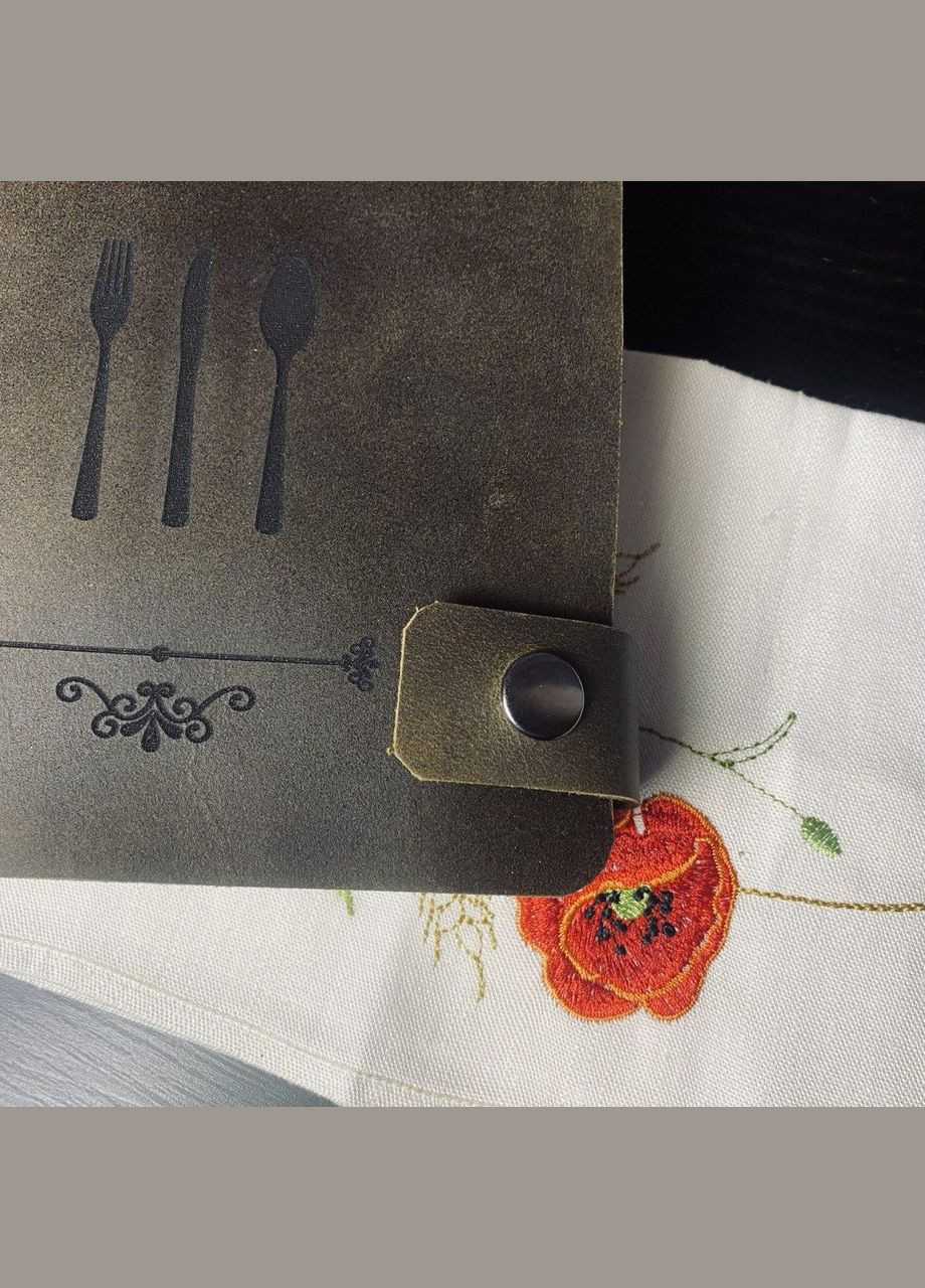 Блокнот для запису рецептів з натуральної шкіри 320 сторінок А5 No Brand (346871762)