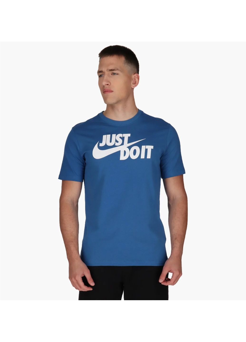 Синяя мужская футболка nsw tee just do it swoosh blue ar5006-407 Nike