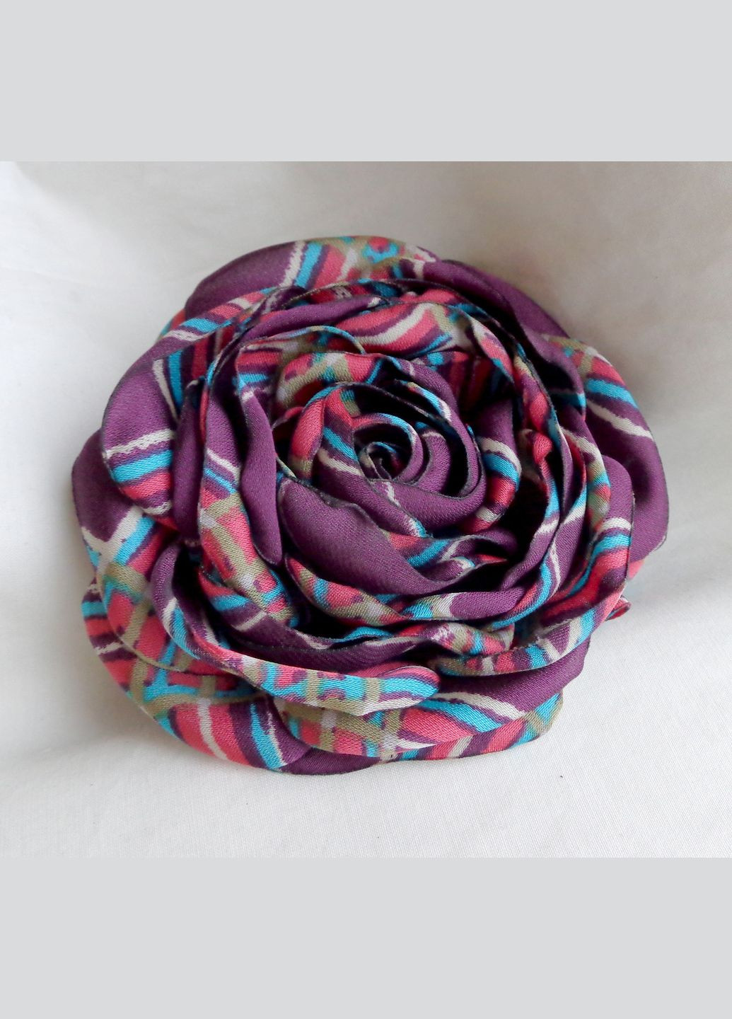 Брошь цветок из ткани ручной работы "Роза Барберри" No Brand (349842380)