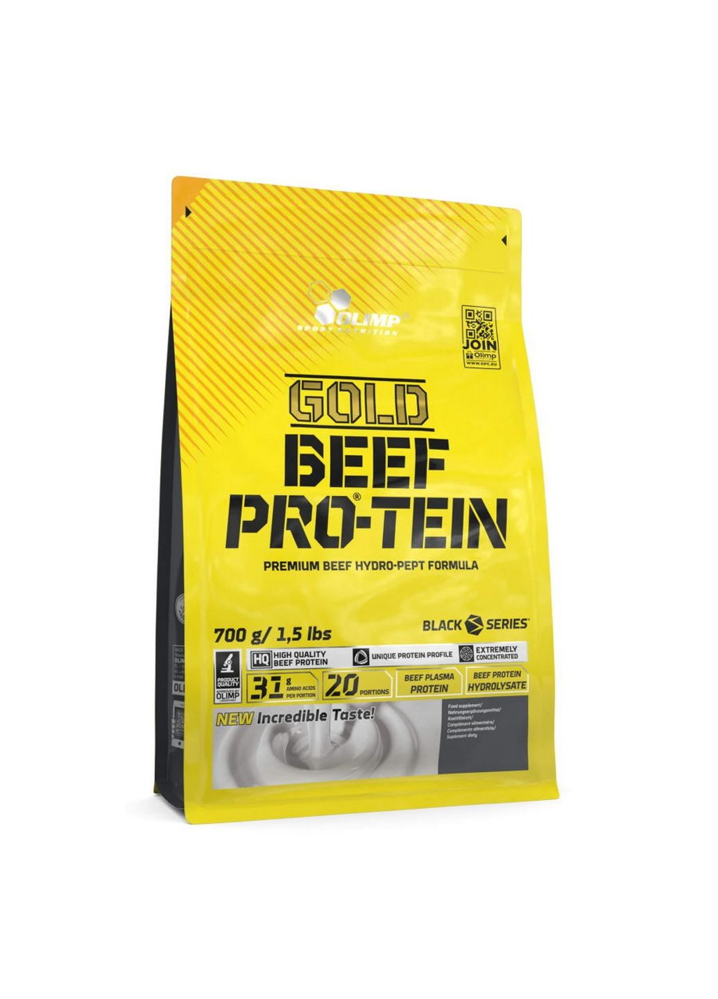 Протеин Gold Beef Pro-Tein, 700 грамм Клубника Olimp (293342167)