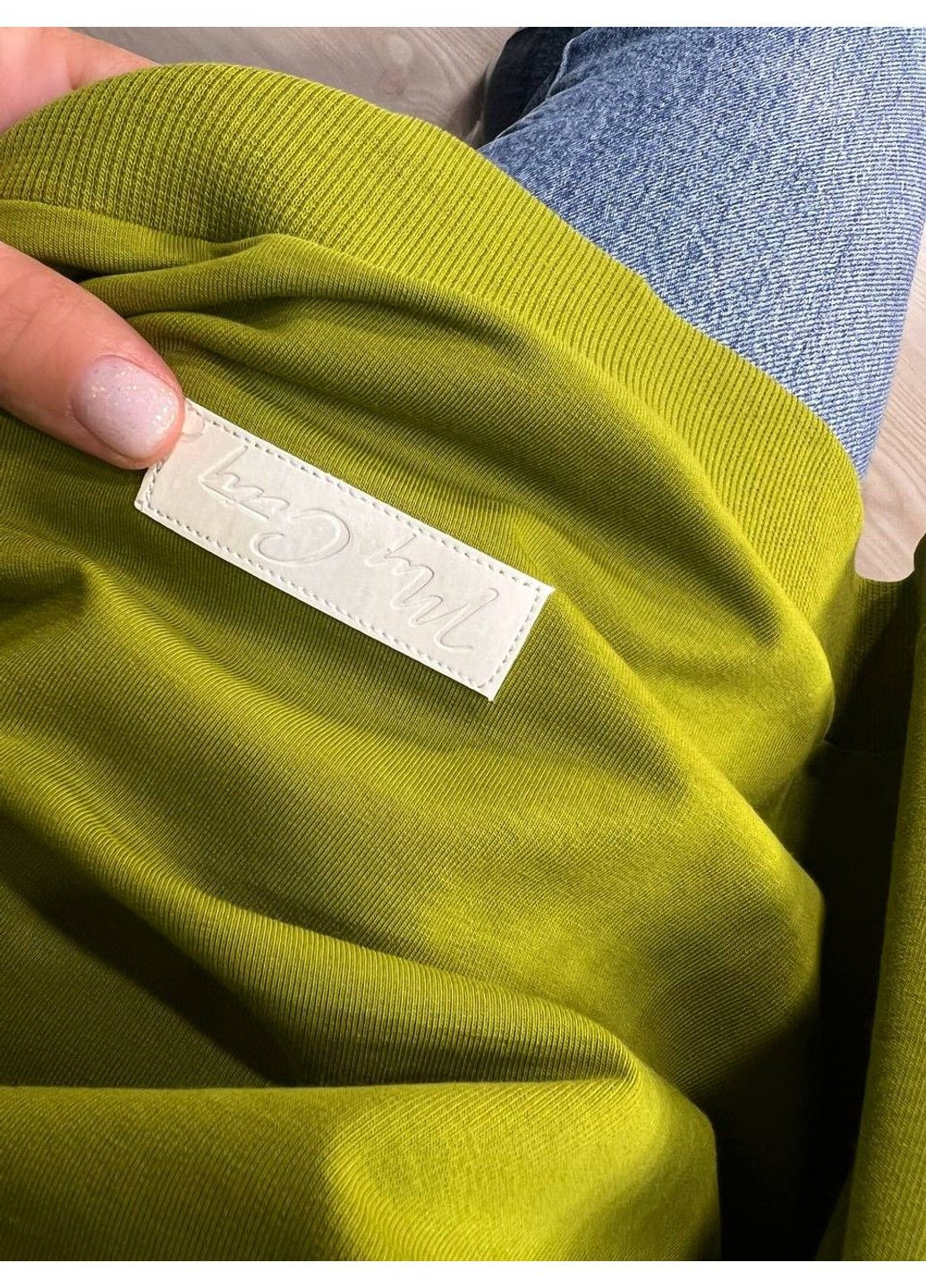 Зеленый свитшот женский my city 3044 широкий оверсайз супер свободного кроя большие размеры (337665700)