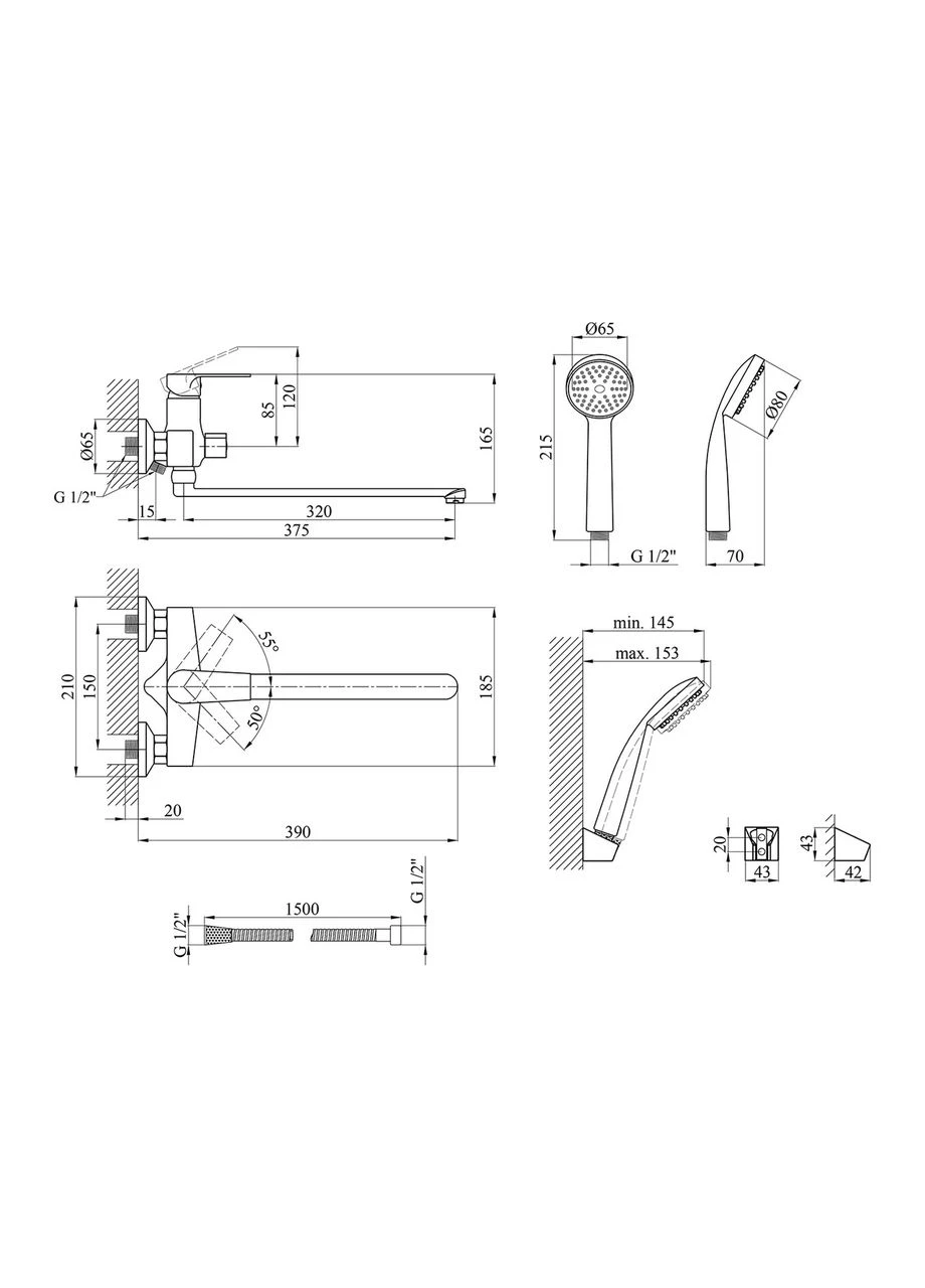 Змішувач для ванни KRM Oker - C070 Kroner (392909226)