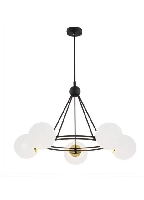 Підвісна люстра 9715-5 5x40W Чорний+Мідь Valeso (358059164)