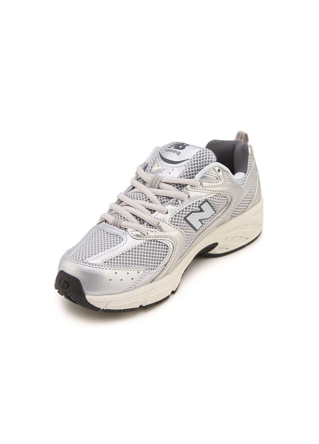Сірі кросівки new balance grey matter silver metallic No Brand 530