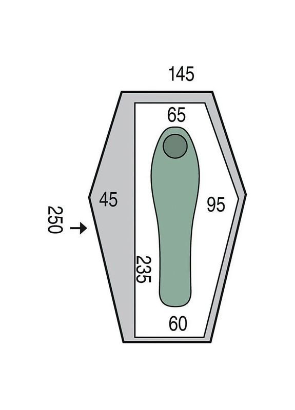 Палатка одноместная Echo 1 DAC Green (PNG 141542) Pinguin (333682091)