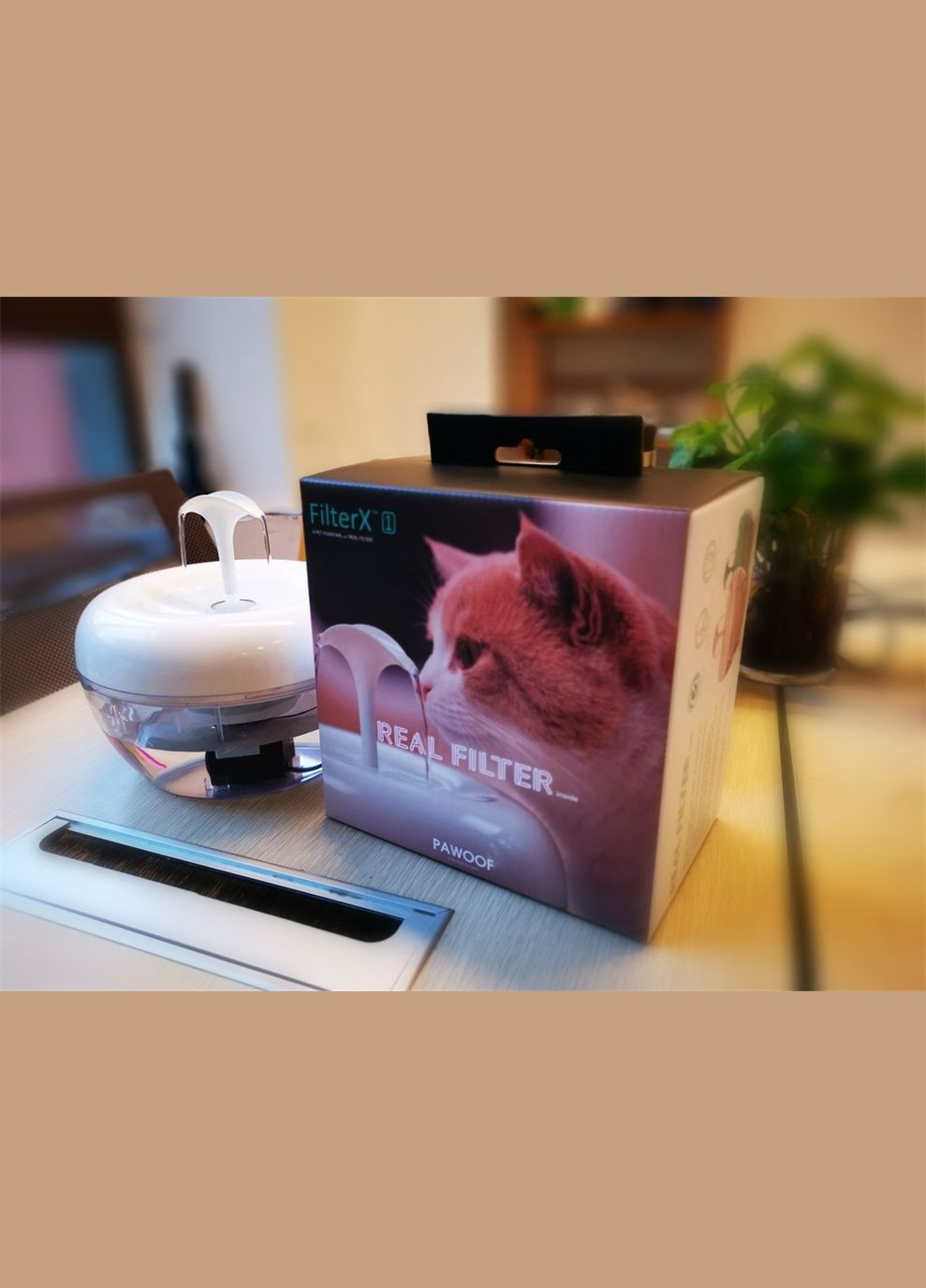 Питьевой фонтан для кошек 1.5L, поилка для кота с фильтром Белый PAWOOF (299915344)