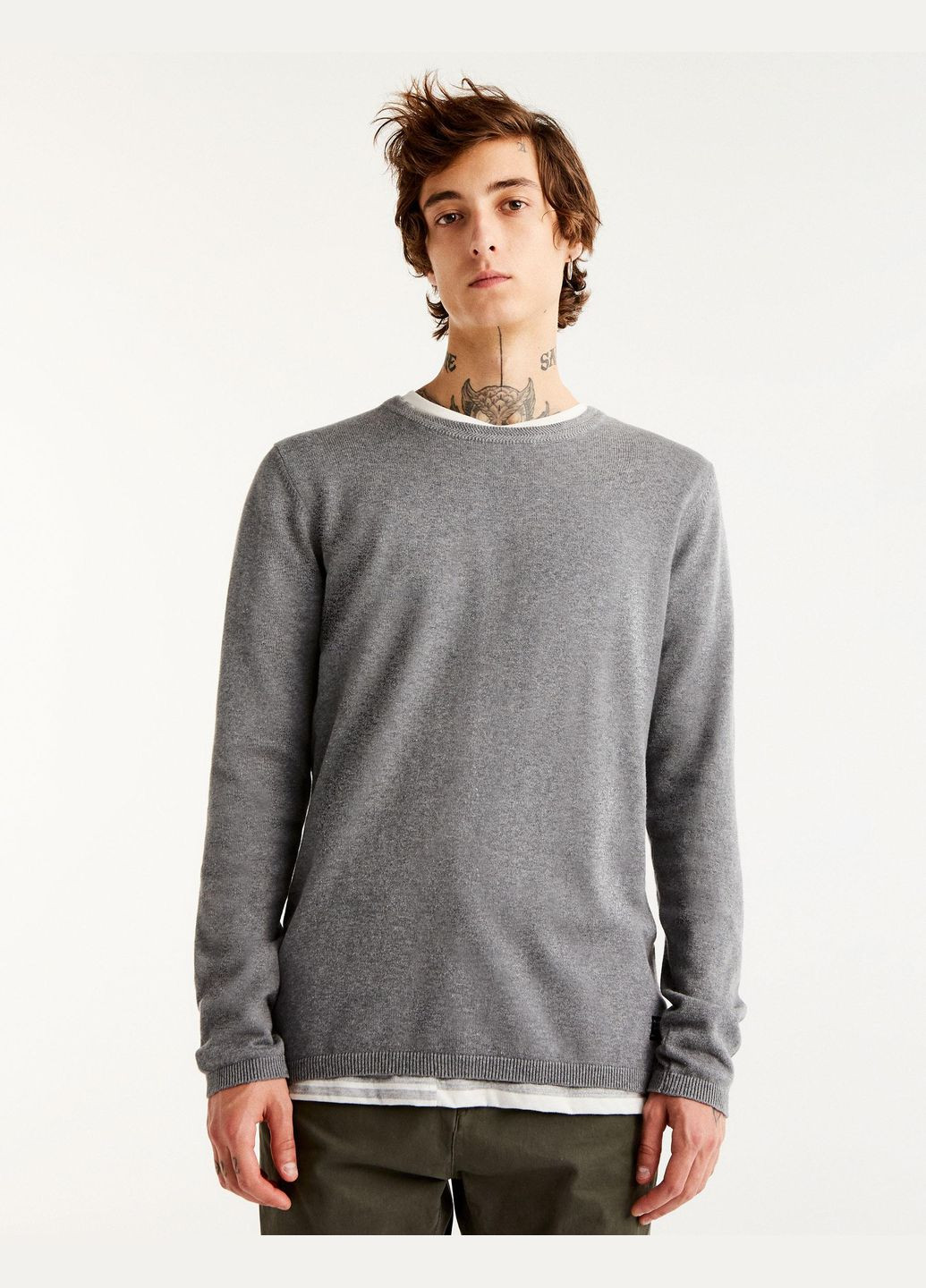 Серый джемпер демисезон,серый, Pull & Bear