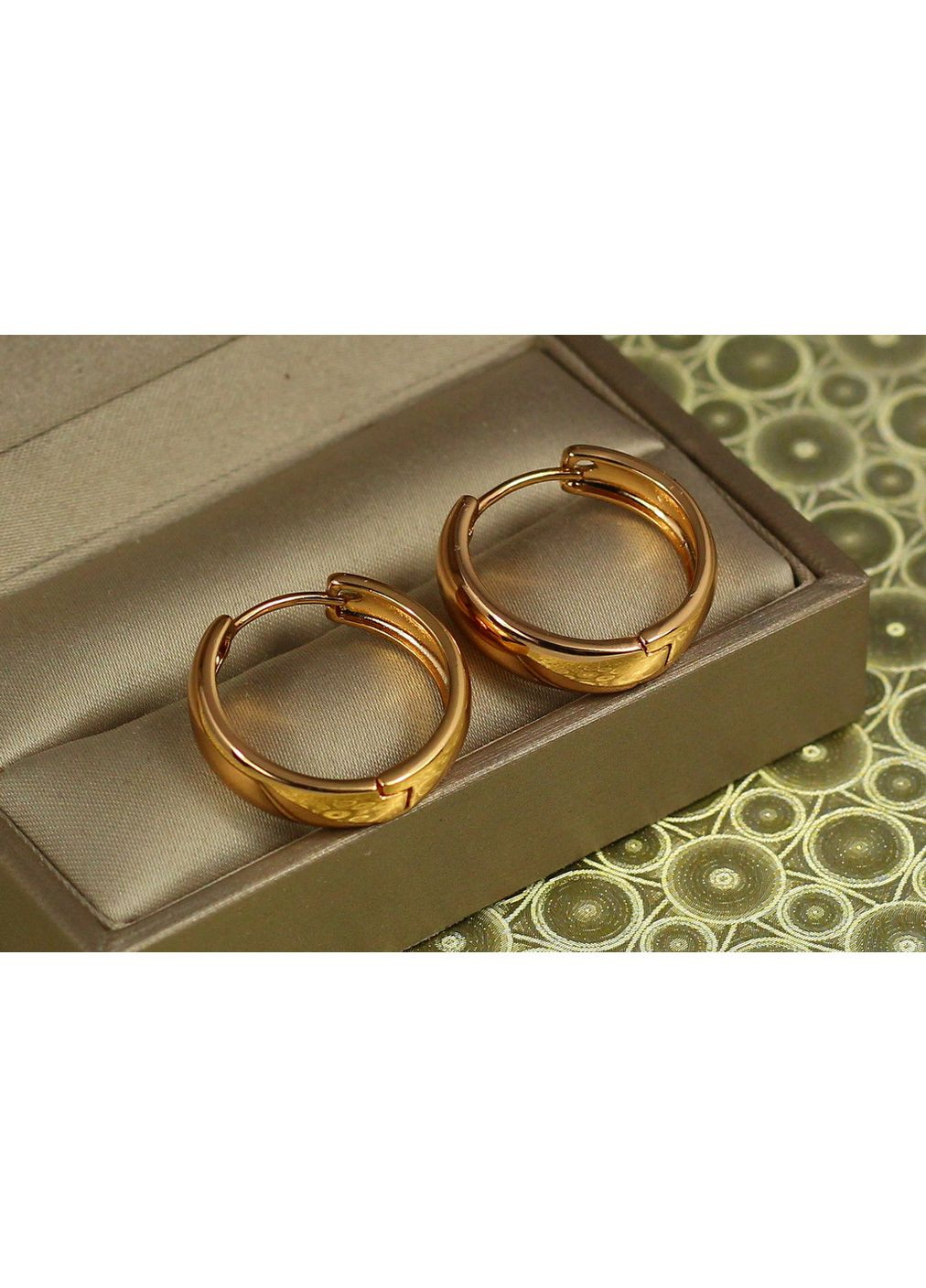 Сережки колечки масивні 2,2 см золотисті love-shopping Xuping Jewelry (354659230)