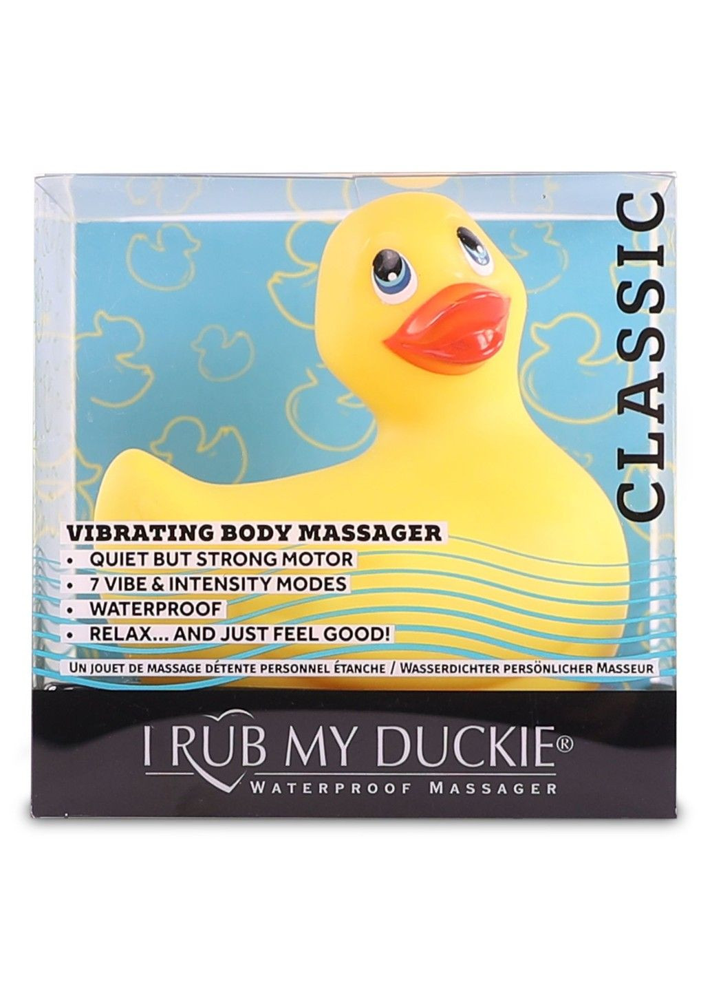 Вибромассажер уточка I Rub My Duckie - Classic Yellow v2.0, скромняжка Big Teaze Toys (298349730)