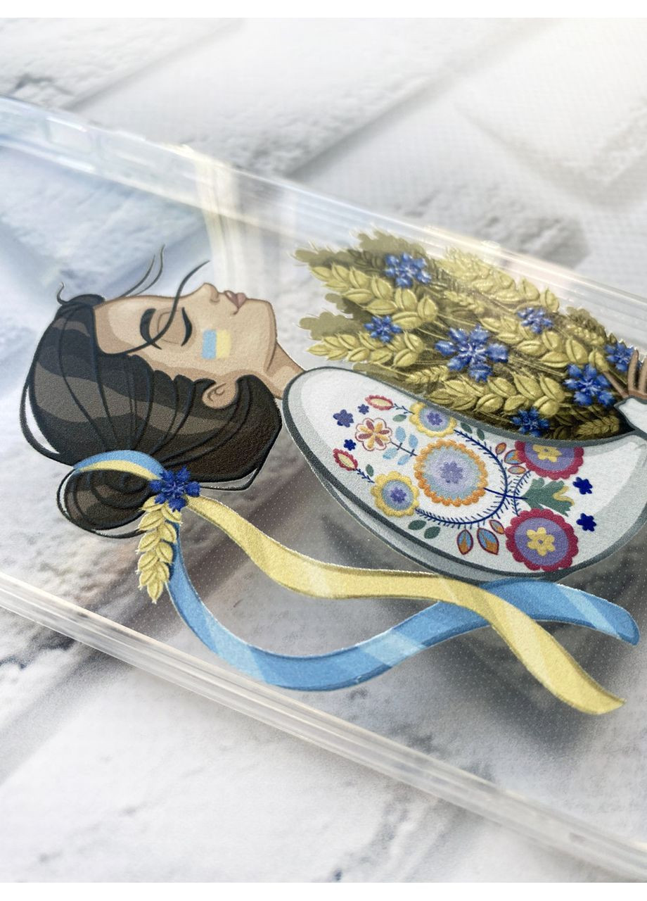 Чехол с утолщенными углами на Xiaomi Redmi Note 12 Pro Speed 5G:: Украинка с колосками (принт 172) Creative (360707513)