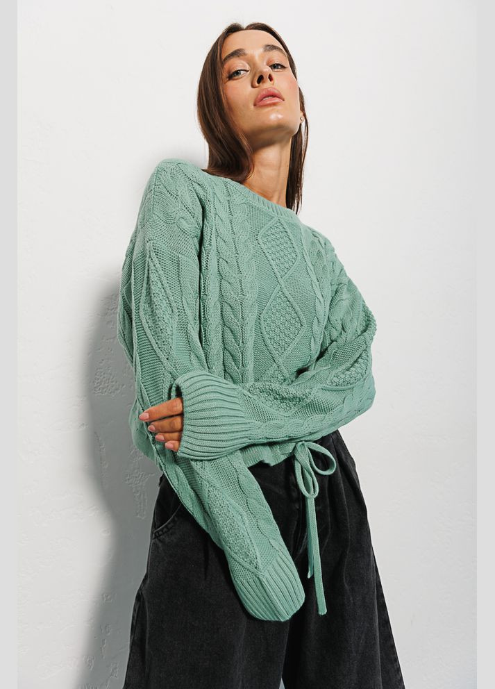 Бирюзовый демисезонный женский джемпер Arjen