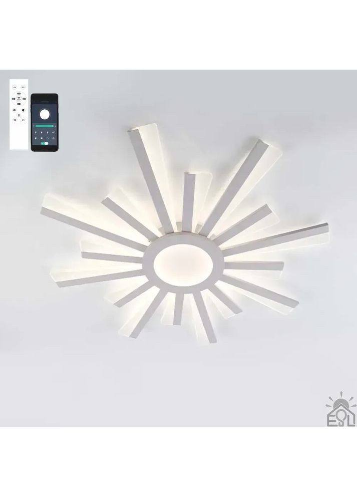 Смарт люстра керована світлодіодна TERESA R 100 Вт 680x50 мм Бiла ESLLSE (365650723)