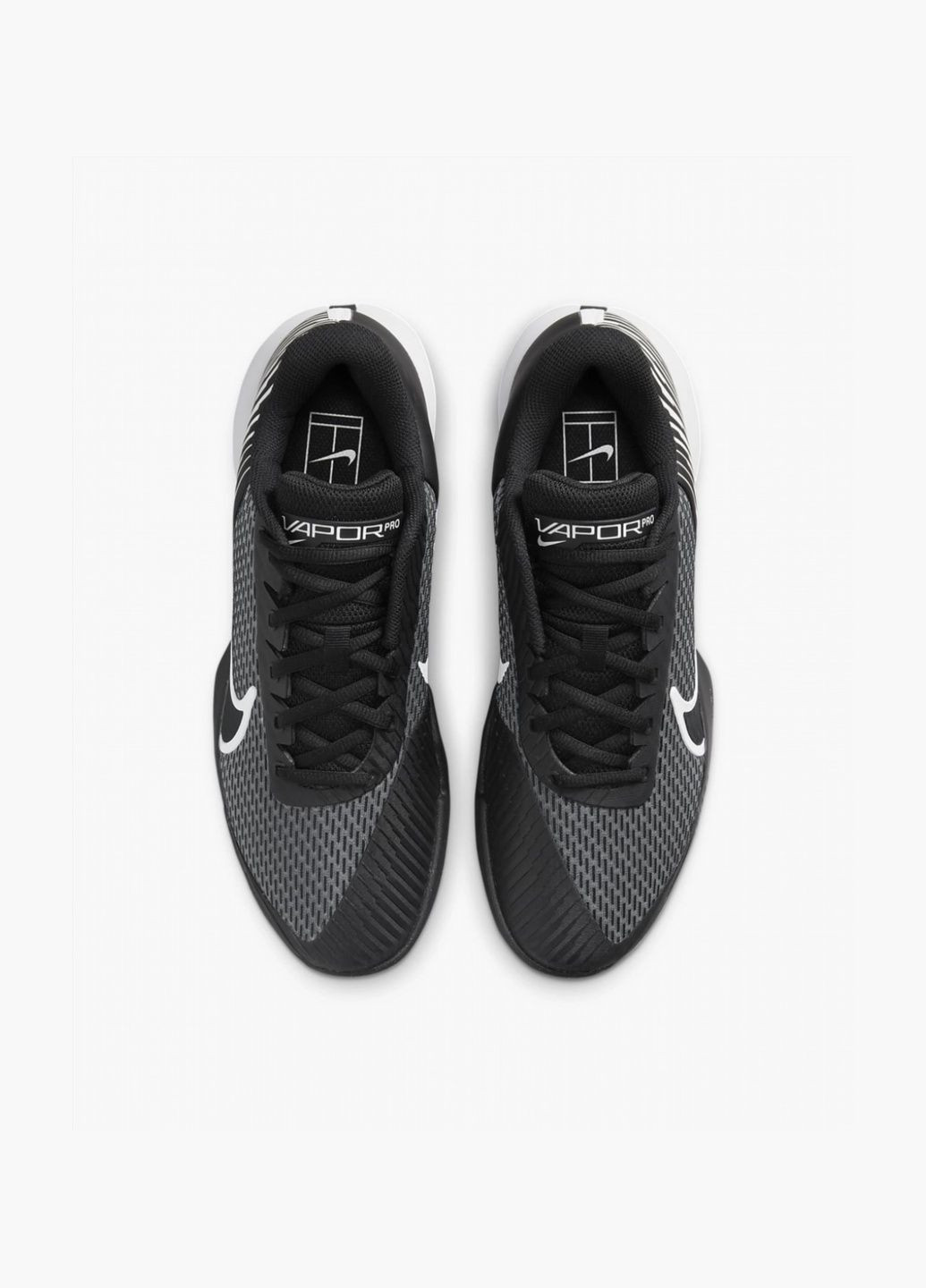 Черные кроссовки мужские court air zoom vapor pro 2 black dr6191-001 Nike