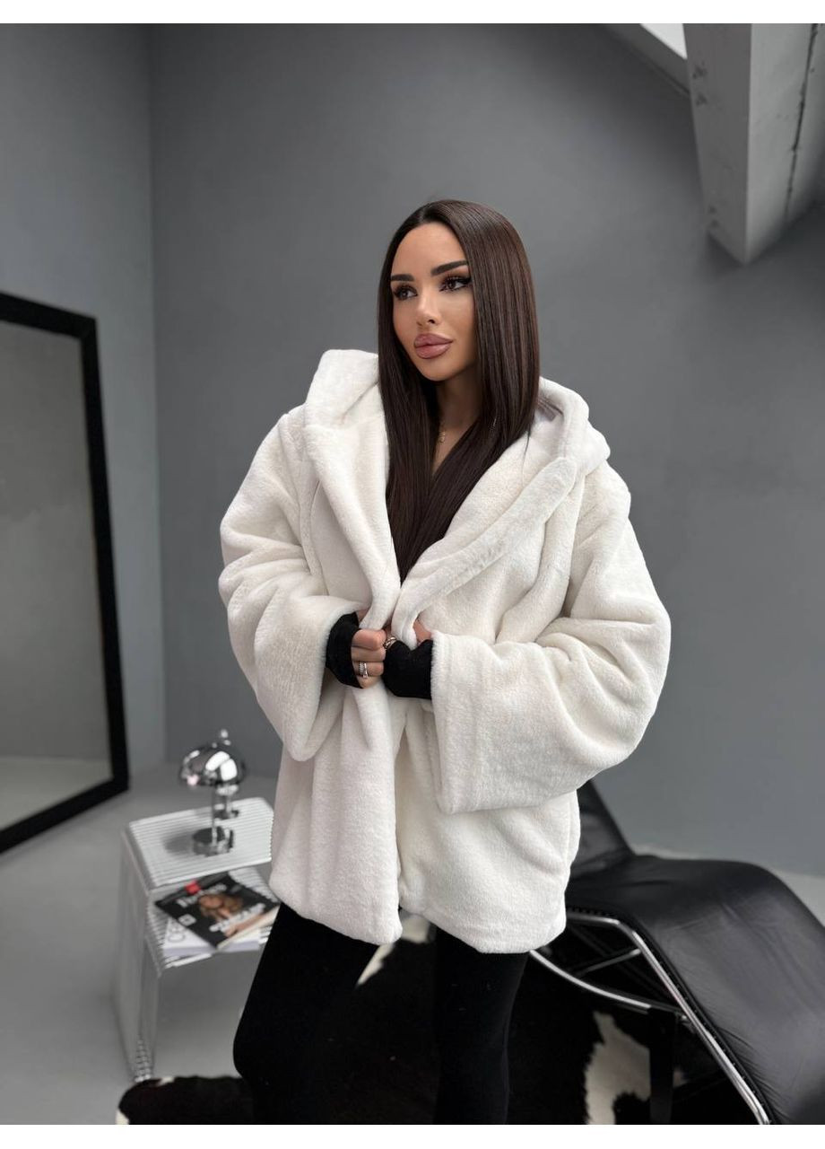 Женская шуба с капюшоном свободного кроя. MonCher (369733375)