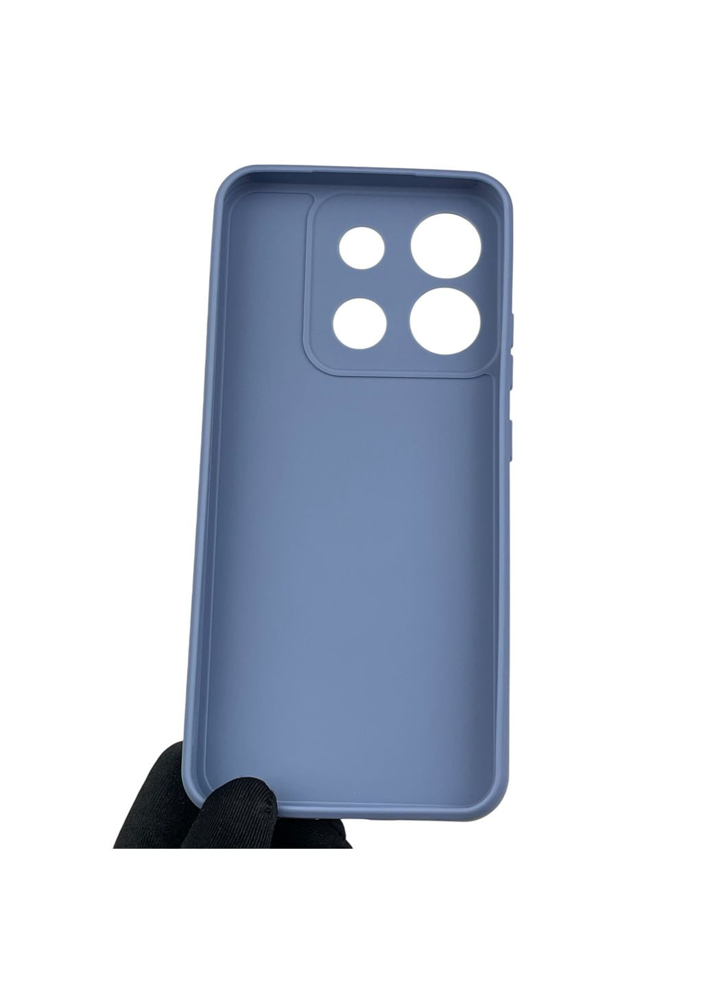 Чехол для Smart 7 HD с квадратными гранями с защитой камеры на инфиникс смарт 7 голубой Infinix (366021615)