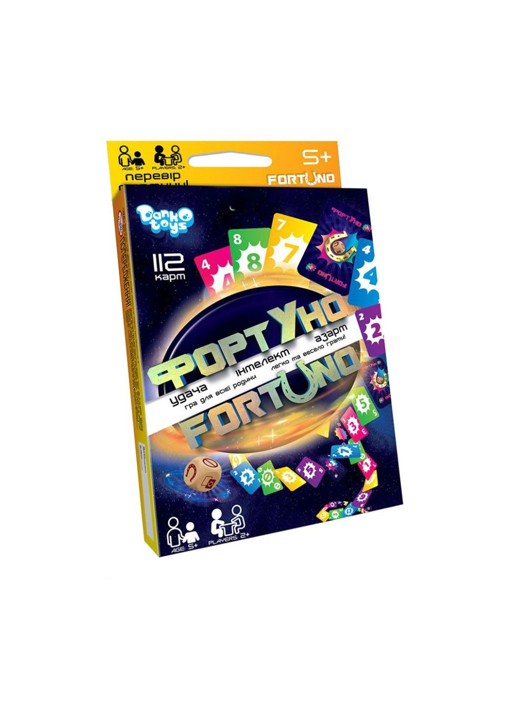 Развивающая настольная игра "ФортУно" UF-03-01U 112 карт и кубик Danko Toys (331299237)