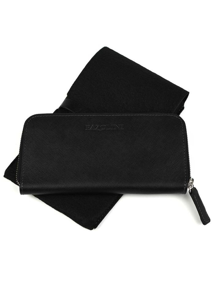 Гаманець на блискавці CP2310 чорний, шкіра сапянова PAZOLINI (315772442)