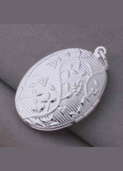 Овальний медальйон під фото на подарунок для закоханих із ювелірного сплаву No Brand (311222463)