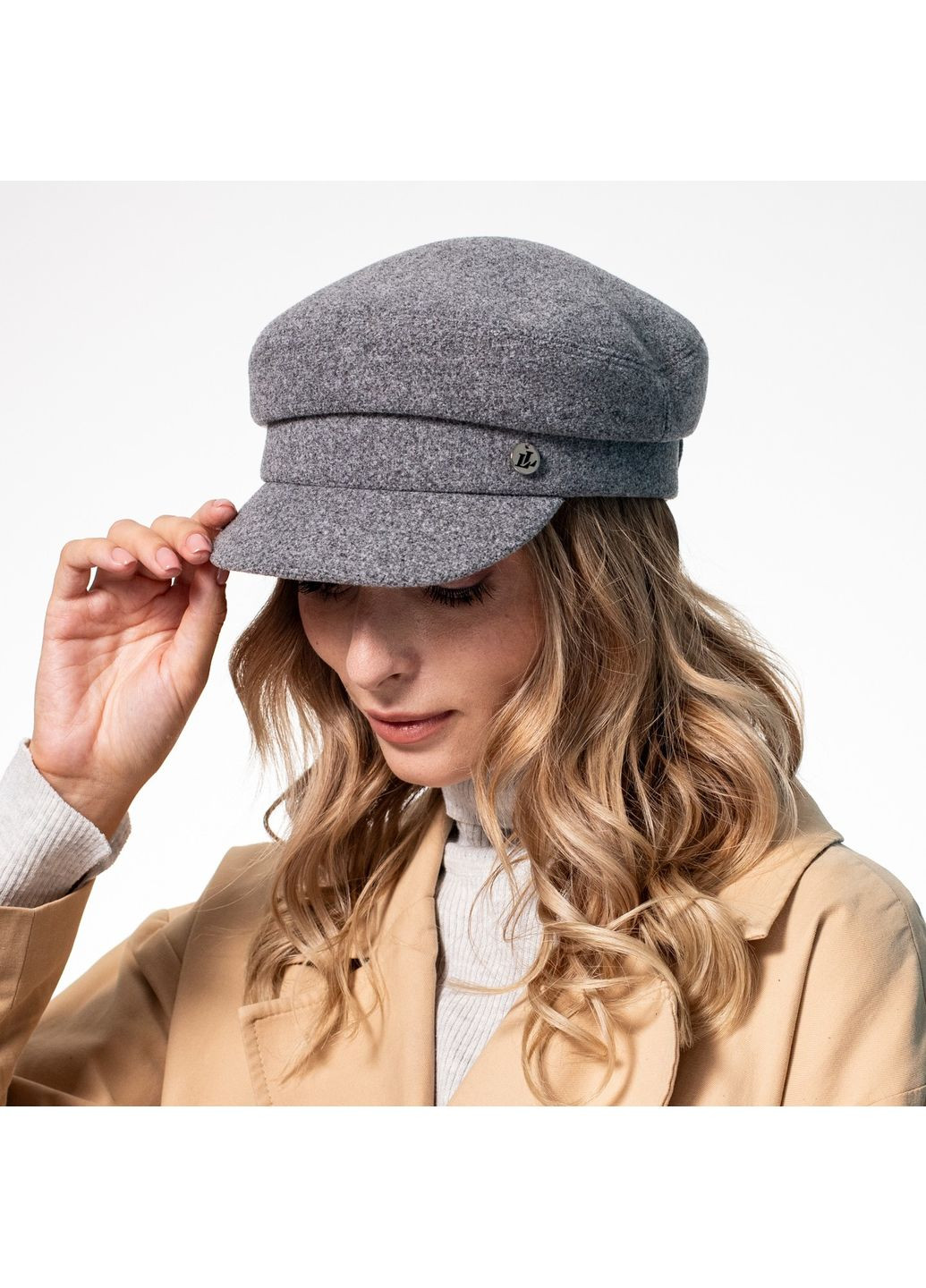 Кепка картуз жіноча кашемір сіра LEA LuckyLOOK 554-085 (322791929)