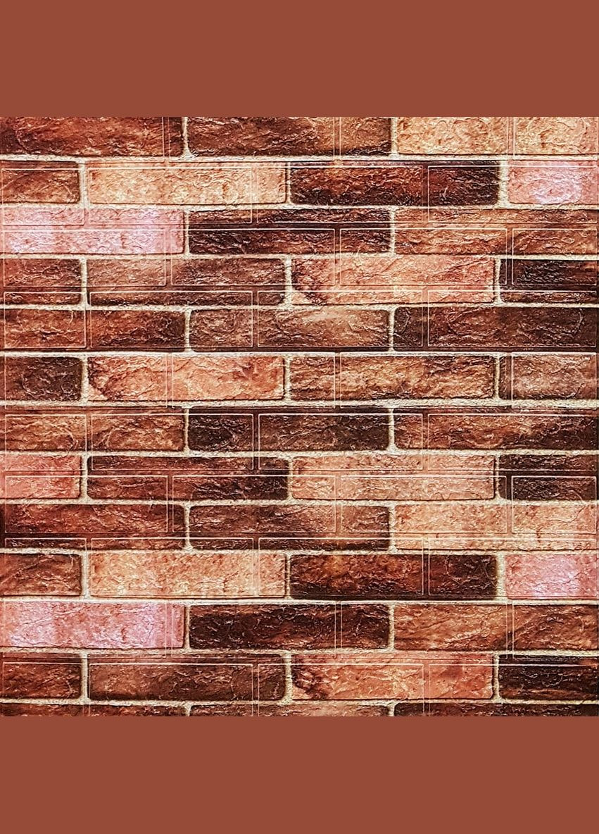 Самоклеющаяся декоративная 3D панель под екатеринославский кирпич в рулоне 3080х700х3мм 3D Loft (298400576)