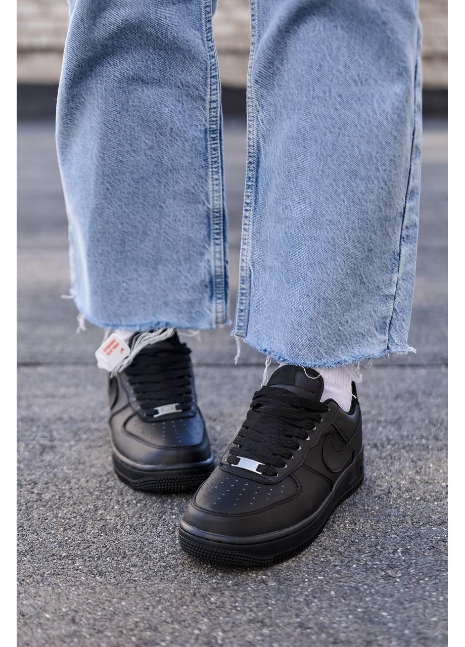 Кроссовки женские Nike Air Force 1 Low 07 Premium Black CW2288 Найк Аір Форс 1 чёрные демисезоны (366196776)