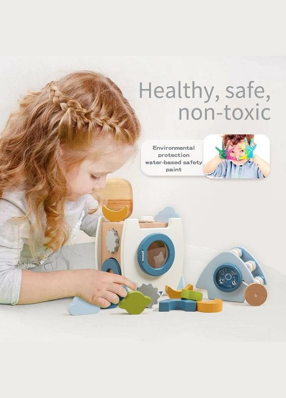 Деревянная игрушка ракета Asaki арт. 7220 Голубой No Brand (302966056)