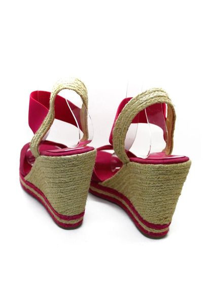 Малиновые босоножки Ralph Lauren на резинке