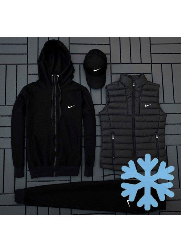 Комплект на ФЛІСІ (костюм+кепка+жилетка) No Brand (364813817)